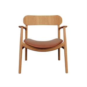 BENT HANSEN - ASGER LOUNGE CHAIR - NATUROLIERET EG - ZENSO 2 COGNAC 223 LÆDER 